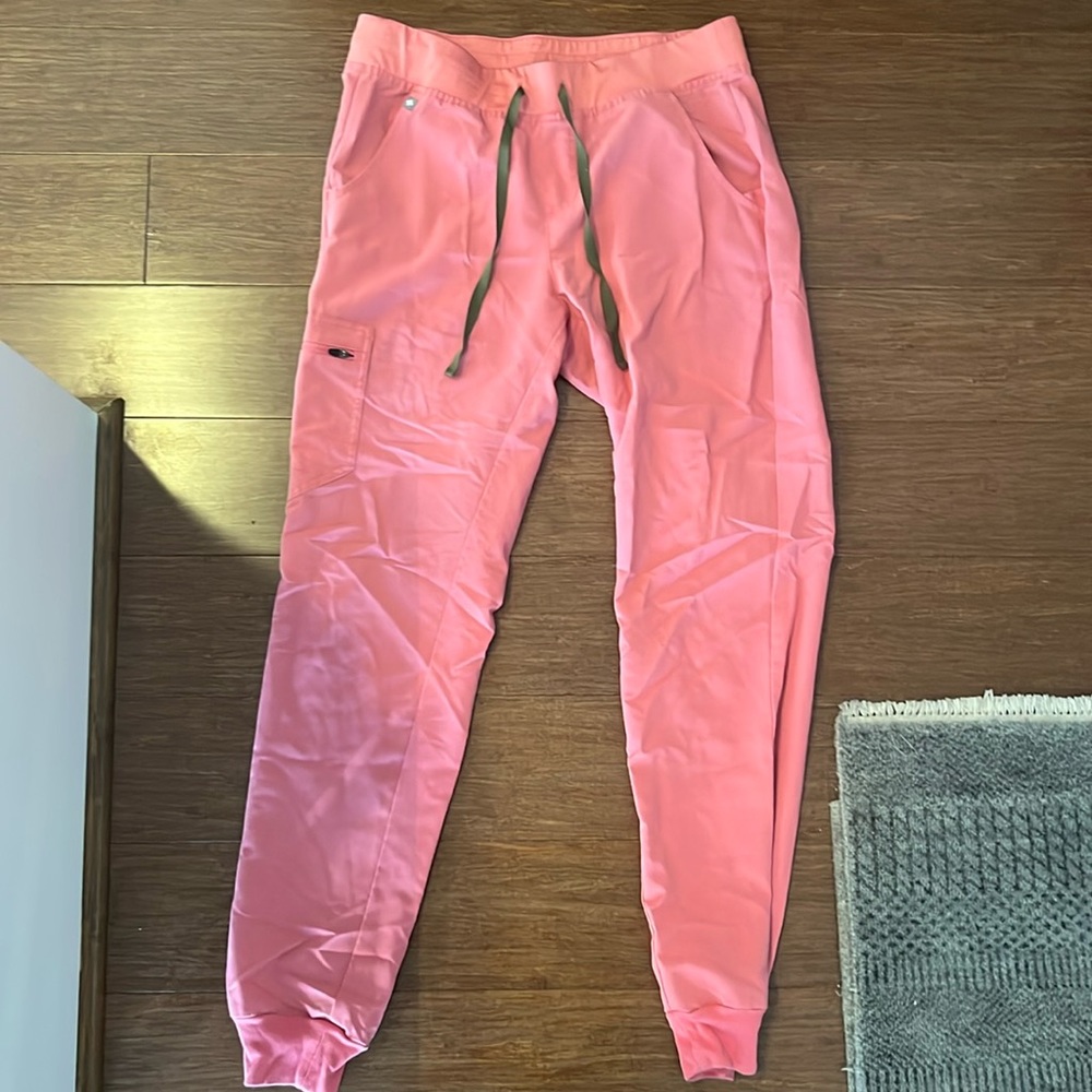 FIGS Pink Drawstring Jogger Scrub Pants